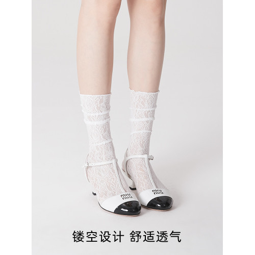 復古蕾絲花紋鏤空中筒襪長襪夏季薄款透氣春夏季黑色襪子女堆堆襪 復古蕾絲花紋鏤空中筒襪長襪夏季薄款透氣春夏季黑色襪子女堆堆襪