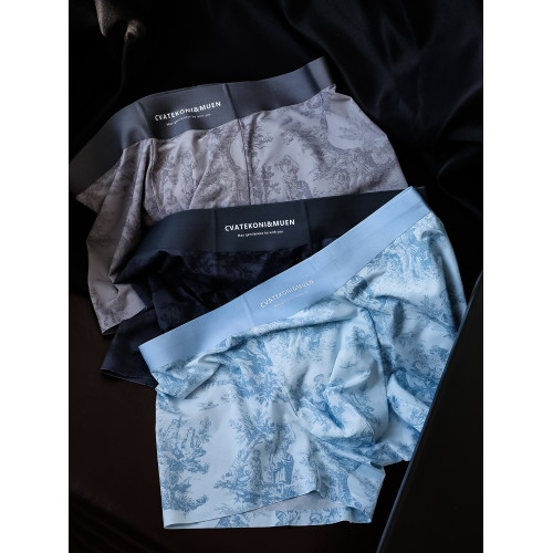 無痕男士內褲10A抑菌男生四角褲時尚休閒平角褲男款2025新品