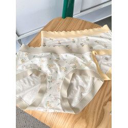 碎花少女莫代爾女士內褲女純棉抗菌襠無痕不夾臀中腰舒適2025新款