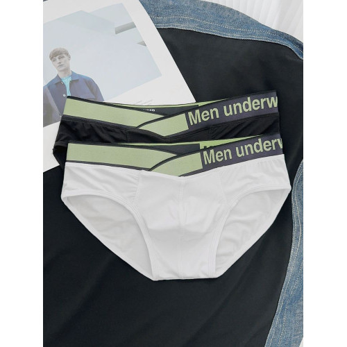 2條裝男士內褲V型腰帶三角褲低腰莫代爾舒適簡約純色男生底褲 2條裝男士內褲V型腰帶三角褲低腰莫代爾舒適簡約純色男生底褲