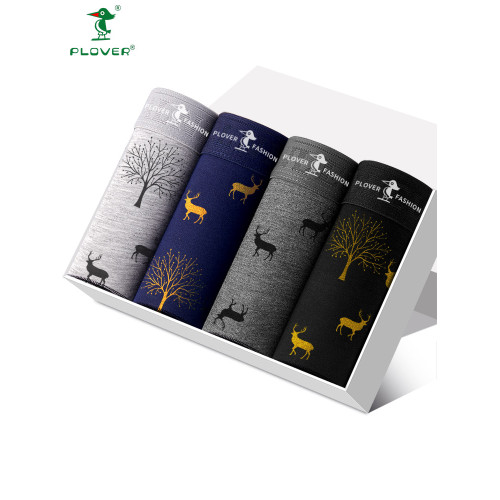 PLOVER啄木鳥純棉男士內褲抗菌平角褲頭印花透氣短褲男生四角褲衩 PLOVER啄木鳥純棉男士內褲抗菌平角褲頭印花透氣短褲男生四角褲衩