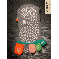 彩色腳趾瑜珈襪子女防滑普拉提專業全棉春初學者大小碼地板五指襪