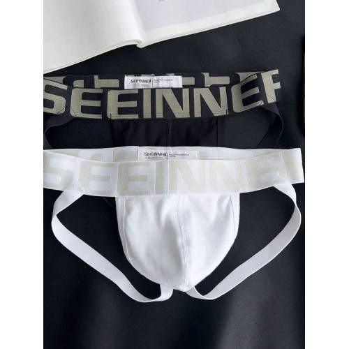 2條純棉丁字褲男士雙丁內褲純白色男生U凸囊袋性感空三角短褲頭 2條純棉丁字褲男士雙丁內褲純白色男生U凸囊袋性感空三角短褲頭