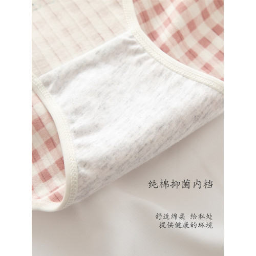 內褲女純棉襠少女初高中學生全棉抗菌襠中腰日系可愛甜美三角短褲 內褲女純棉襠少女初高中學生全棉抗菌襠中腰日系可愛甜美三角短褲