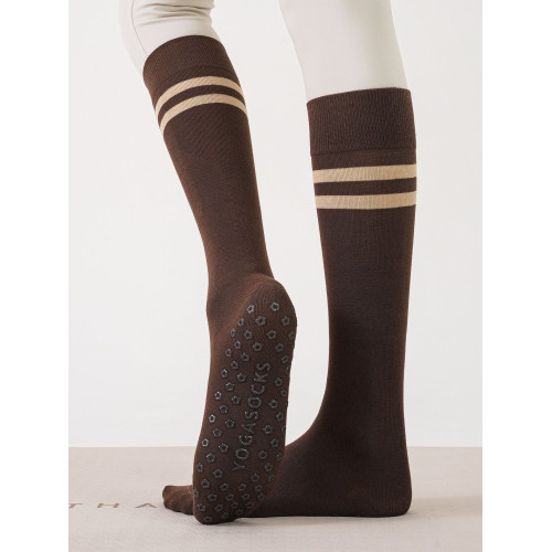 新款條紋瑜珈襪子專業防滑長筒普拉提襪女韓版運動專用地板小腿襪 新款條紋瑜珈襪子專業防滑長筒普拉提襪女韓版運動專用地板小腿襪