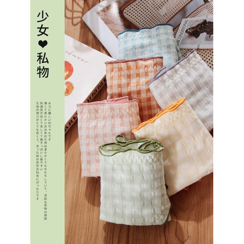 大碼純棉格子內褲女薄款胖mm200斤高彈包臀舒適透氣夏無痕三角褲 大碼純棉格子內褲女薄款胖mm200斤高彈包臀舒適透氣夏無痕三角褲
