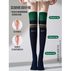 秋冬專業運動壓力小腿襪網球襪女戶外登山徒步騎行瑜珈長筒過膝襪