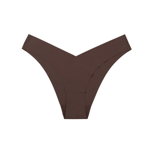 Byu run 無痕冰絲運動內褲女性感低腰一片式透氣速乾瑜珈丁字褲