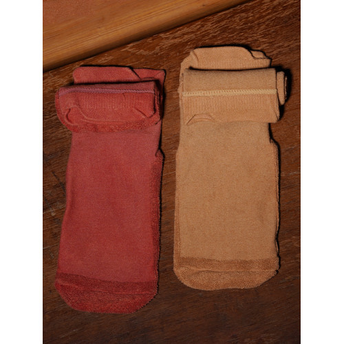 山下的家 暖腳地板襪 植物染毛巾面瑜珈襪子保暖吸汗秋冬男女通用