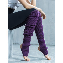 美愫瑜珈保暖襪套過膝中筒防滑女專業襪子長筒秋冬季室內普拉提襪