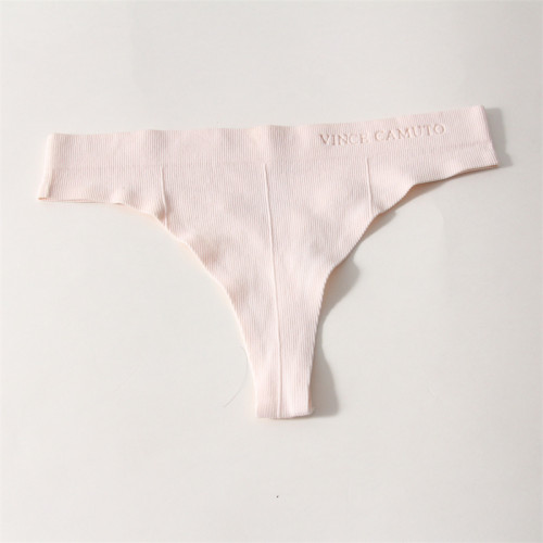 歐美單！高腰羅紋速乾運動內褲女錦綸面料透氣跑步瑜珈健身丁字褲