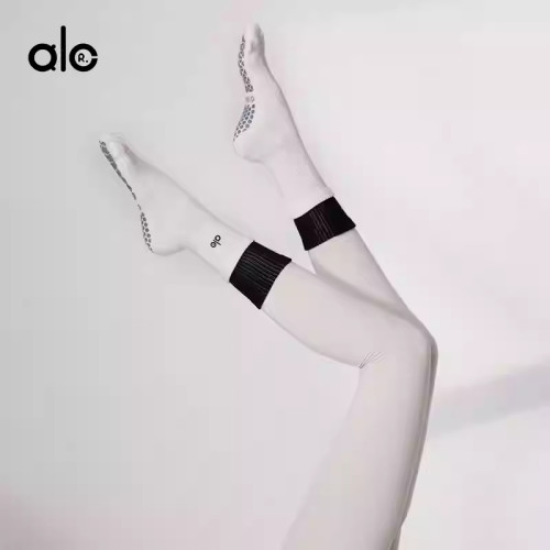 Aloneadv美式瑜珈襪女透氣中筒防滑襪室內舞蹈運動健身普拉提襪子