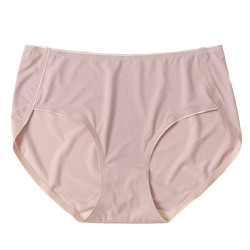 冰肌褲~大碼冰絲無痕裸感內褲女胖mm200斤超薄速乾中高腰舒適親膚