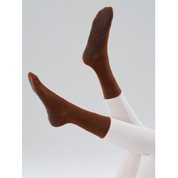 中筒普拉提瑜珈襪女專業吸汗防滑點膠保暖室內舞蹈健身運動襪子