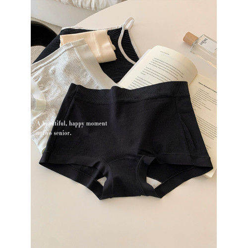 簡約純色內褲女中腰純棉抑菌7A加長襠包臀無痕不夾臀女生平角褲夏 簡約純色內褲女中腰純棉抑菌7A加長襠包臀無痕不夾臀女生平角褲夏