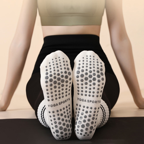 瑜珈襪秋冬防滑加絨加厚長筒中筒五指保暖普拉提初學者專業女室內