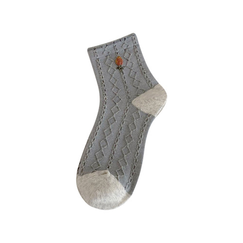 灰色碎花襪子女款秋冬中筒棉襪ins潮日系反織復古百搭學生運動風 灰色碎花襪子女款秋冬中筒棉襪ins潮日系反織復古百搭學生運動風