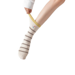 XY0863花色折釦卡通Kitty貓刺綉條紋瑜珈襪防滑普拉提日系地板襪