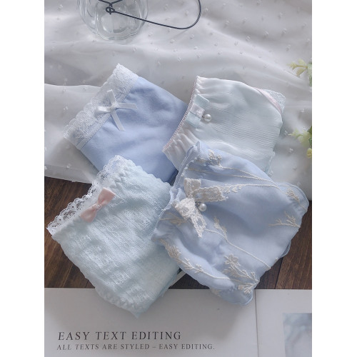 2025新款日系內褲女冰絲中低腰純棉襠少女蕾絲性感純欲透氣三角褲 2025新款日系內褲女冰絲中低腰純棉襠少女蕾絲性感純欲透氣三角褲