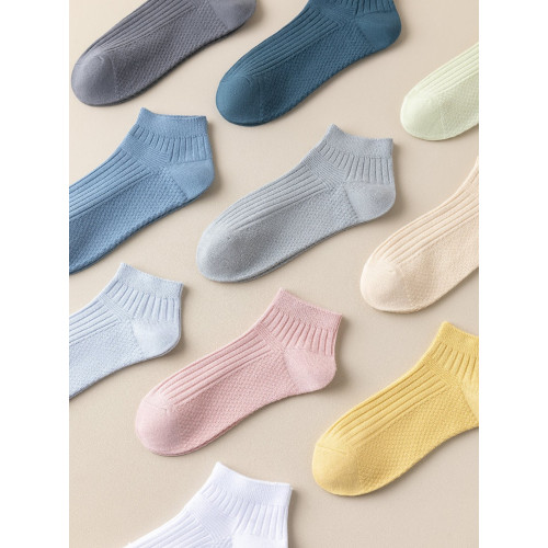 雙針薄棉男女短襪夏款吸汗透氣不臭腳不掉跟棉襪