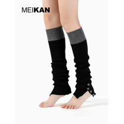 MEIKAN 瑜珈襪套過膝長筒襪女加長堆堆襪護腿護膝保暖襪長款腿套