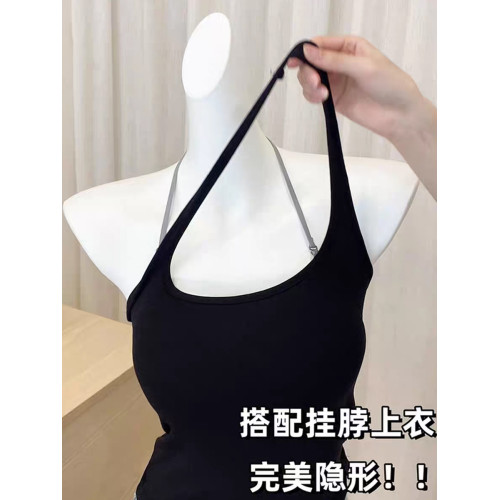好看又顯高級-無痕v領掛脖內衣女小胸聚攏細肩帶露背交叉美背一體 好看又顯高級-無痕v領掛脖內衣女小胸聚攏細肩帶露背交叉美背一體