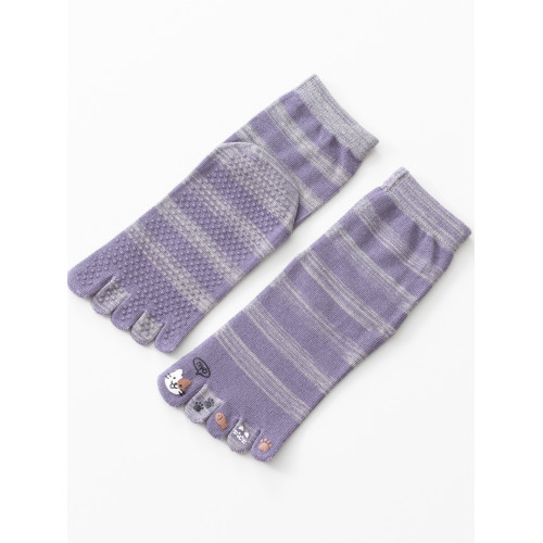 貓咪瑜珈襪專業五指防滑運動健身普拉提襪可愛條紋貓咪女生 貓咪瑜珈襪專業五指防滑運動健身普拉提襪可愛條紋貓咪女生