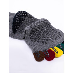 瑜珈襪子男五指防滑專業普拉提男士大碼瑜珈襪純棉矽膠透氣吸汗