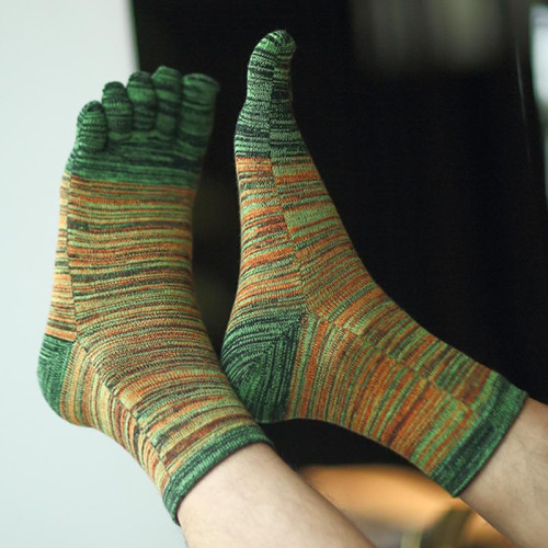 復古拼線五指襪男中筒純棉分趾襪保暖中統高腰五趾襪防臭吸汗秋冬 復古拼線五指襪男中筒純棉分趾襪保暖中統高腰五趾襪防臭吸汗秋冬