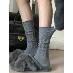 誰還沒買啊~我真的太愛了！菱格針織襪子太復古了吧！百搭高級感