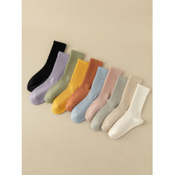 YOGA瑜珈襪女中筒專業防滑純色簡約搭配鯊魚褲室內普拉提運動襪