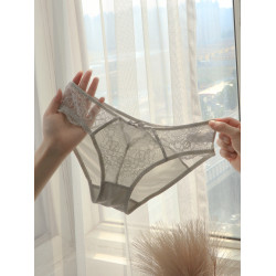 夏季絲滑冰絲內褲女性感蕾絲薄款少女透氣舒適包臀三角短褲純棉襠