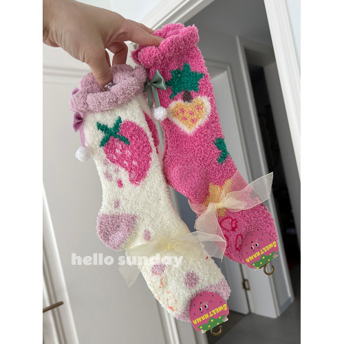 睡覺穿的襪子女冬季加厚保暖地板襪珊瑚絨中筒襪長筒坐月子睡眠襪 睡覺穿的襪子女冬季加厚保暖地板襪珊瑚絨中筒襪長筒坐月子睡眠襪