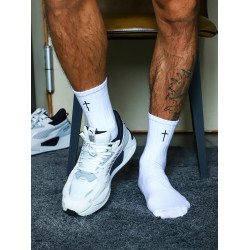 3雙裝巖也男士純棉十字中筒襪子男長襪嘻哈街頭夏季吸汗透氣UNMAD