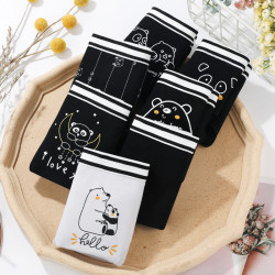 純棉少女內褲女士中腰三角褲抗菌學生黑色褲頭大碼大人可愛性感新