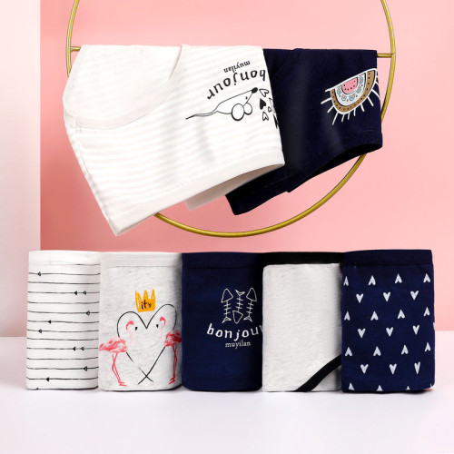 純棉少女內褲女士中腰三角褲抗菌學生黑色褲頭大碼大人可愛性感新 純棉少女內褲女士中腰三角褲抗菌學生黑色褲頭大碼大人可愛性感新