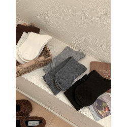 灰色小腿襪棉襪長筒襪miu裡miu氣襪子秋冬款長襪子及膝高筒春秋棉