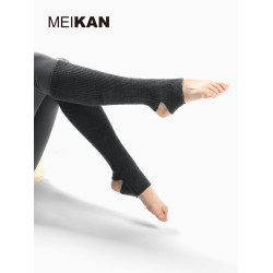 MEIKAN腿套辣妹針織堆堆襪春秋配雪地靴加厚運動保暖襪套女款長JK