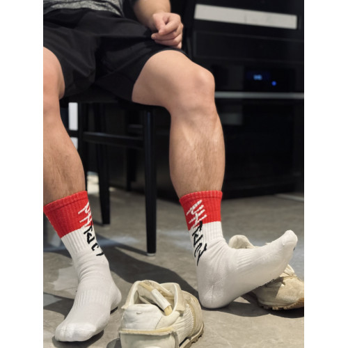 D.M男士襪子 字母運動籃球襪毛圈加厚吸汗白襪拼色中筒襪街拍 D.M男士襪子 字母運動籃球襪毛圈加厚吸汗白襪拼色中筒襪街拍