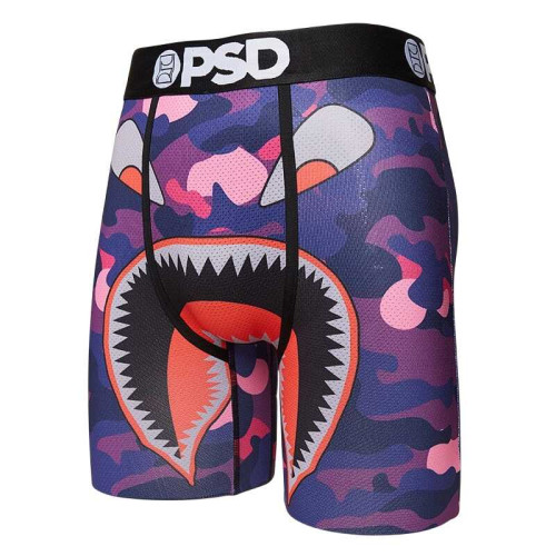 PSD美式潮流印花男士內褲舒適透氣吸汗抗菌冰絲無痕四角短褲男生 PSD美式潮流印花男士內褲舒適透氣吸汗抗菌冰絲無痕四角短褲男生