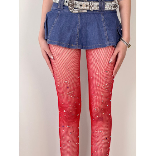 BON 重工不規則閃亮彩色燙鑽千禧辣妹網眼絲襪個性水鑽y2k網襪女 BON 重工不規則閃亮彩色燙鑽千禧辣妹網眼絲襪個性水鑽y2k網襪女