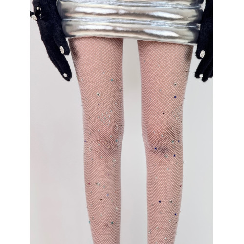 BON 重工不規則閃亮彩色燙鑽千禧辣妹網眼絲襪個性水鑽y2k網襪女 BON 重工不規則閃亮彩色燙鑽千禧辣妹網眼絲襪個性水鑽y2k網襪女