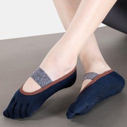 瑜珈襪子防滑專業女五指襪室內健身防滑襪地板襪成人普拉提襪子