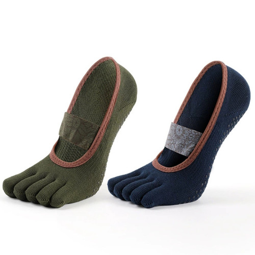 瑜珈襪子防滑專業女五指襪室內健身防滑襪地板襪成人普拉提襪子