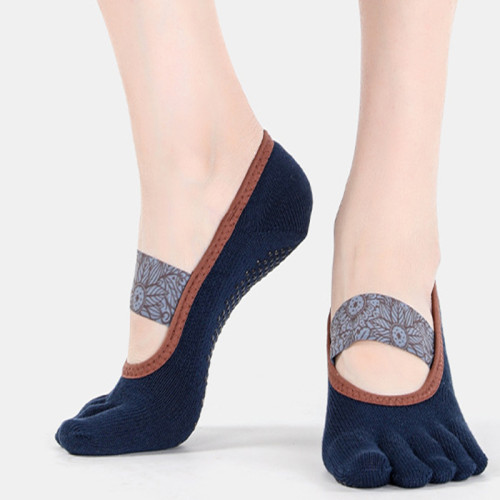 瑜珈襪子防滑專業女五指襪室內健身防滑襪地板襪成人普拉提襪子