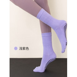 【宮長張】專業防滑五指襪運動普拉提瑜珈棉襪跳操健身中筒地板襪