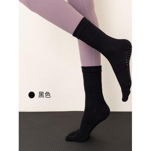 【宮長張】專業防滑五指襪運動普拉提瑜珈棉襪跳操健身中筒地板襪