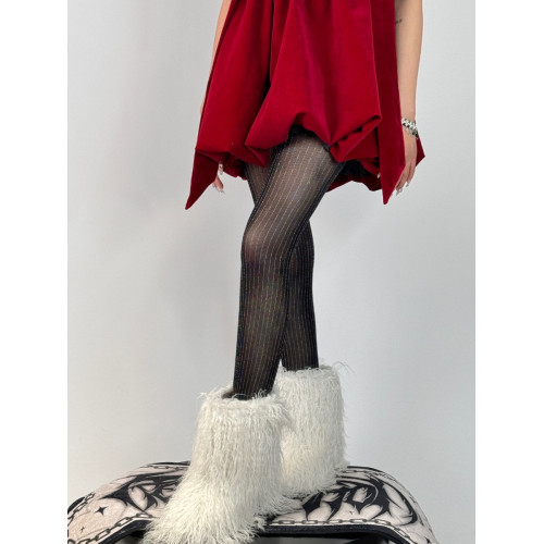 BON 復古亮絲竪紋連褲襪小衆純欲風亮晶晶防勾絲辣妹打底襪女 BON 復古亮絲竪紋連褲襪小衆純欲風亮晶晶防勾絲辣妹打底襪女