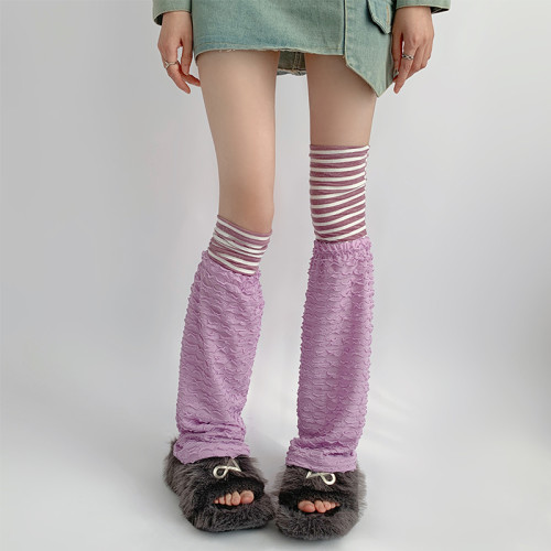 夜間教習室襪套女款春秋過膝長筒襪日系jk黑白條紋腿套高筒堆堆襪 夜間教習室襪套女款春秋過膝長筒襪日系jk黑白條紋腿套高筒堆堆襪