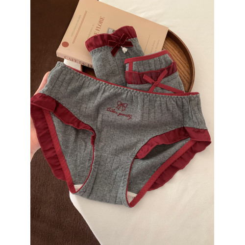 軟絨紅結~紅色本命年內褲女款純棉2025新款女士7a級抗菌三角褲 軟絨紅結~紅色本命年內褲女款純棉2025新款女士7a級抗菌三角褲